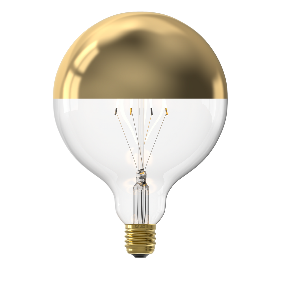 Calex Top Mirror Filament LED Lamp - E27 - G125 - Gold - 4W - Dimmable