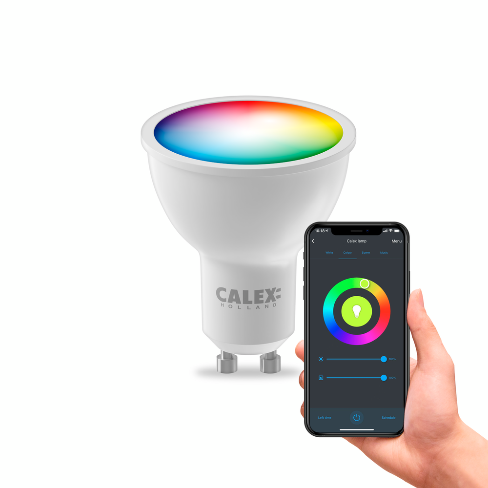 Calex Slimme LED Lamp - GU10 - Wifi Lichtbron - RGB en Warm Wit - 4.9W
