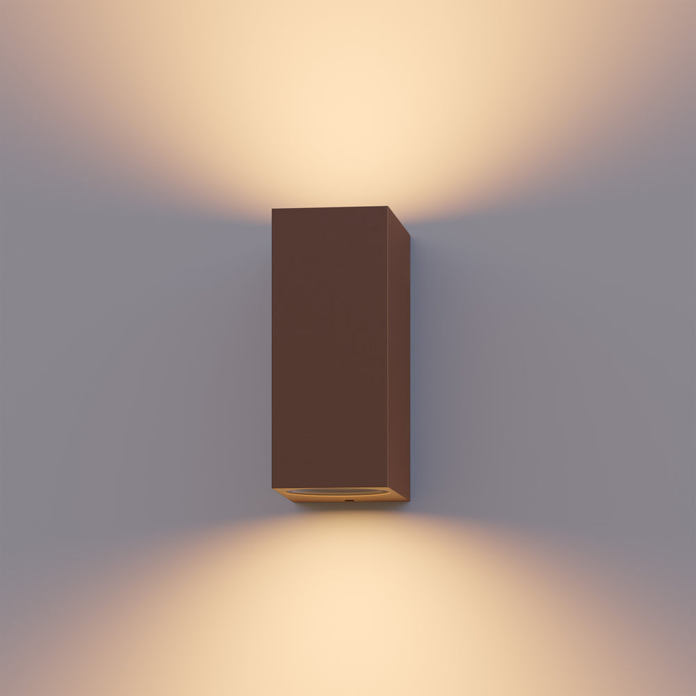 Calex LED Wall Lamp Bergamo - Up & Down - 2x GU10 - Rust