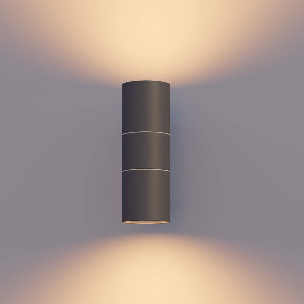 Calex LED Wall Lamp Stainless Steel - Up & Down - 2x GU10 - Anthracite