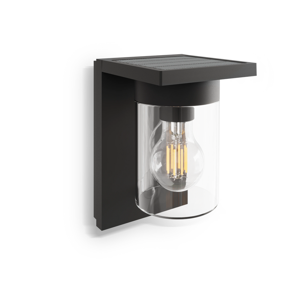 Calex Asti Solar Wall Light - Black