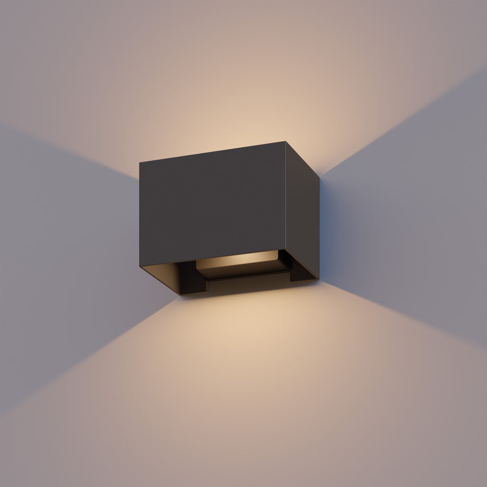 Calex LED Wall Lamp Rectangle Venice - Up&Down - Anthracite - Warm White Light - 7W