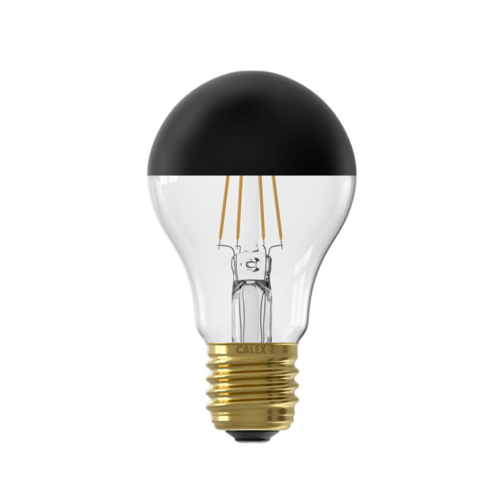 Calex Top Mirror Filament LED Lamp - E27 - A60 - Black - 4W - Dimmable