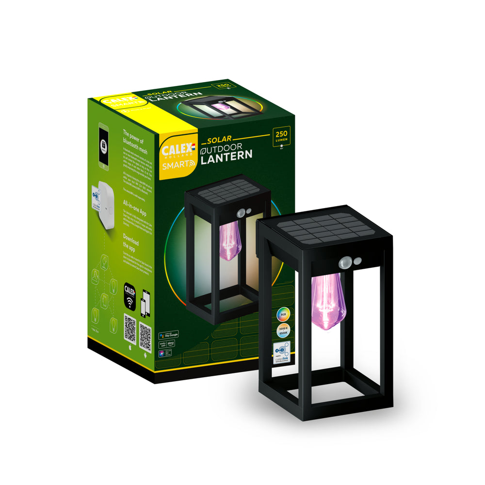 Calex Smart Outdoor Solar - Lantern - RGB + Warm White Light