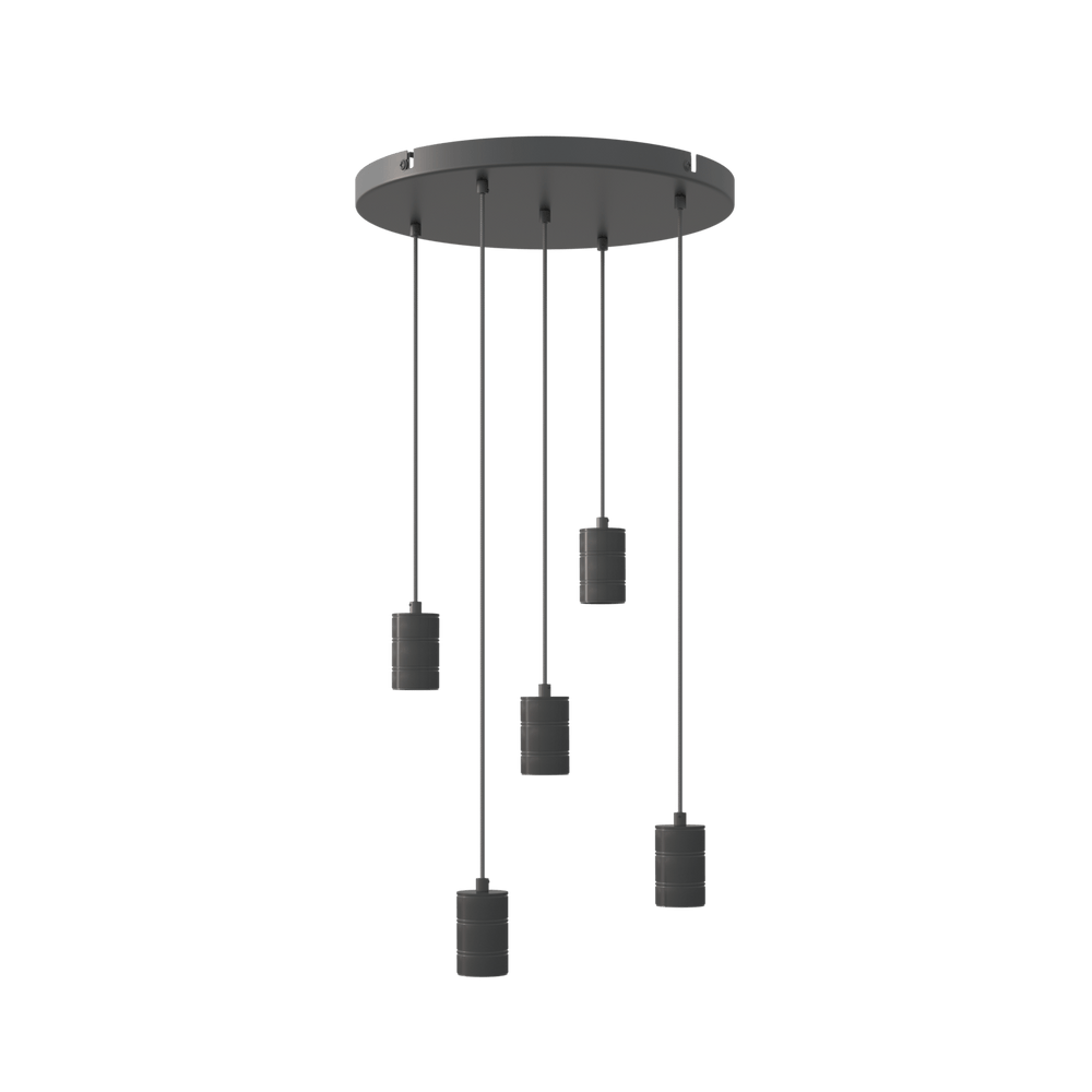 Calex Pendant Light - 5x E27 - 50cm - Excl. Bulb - Black
