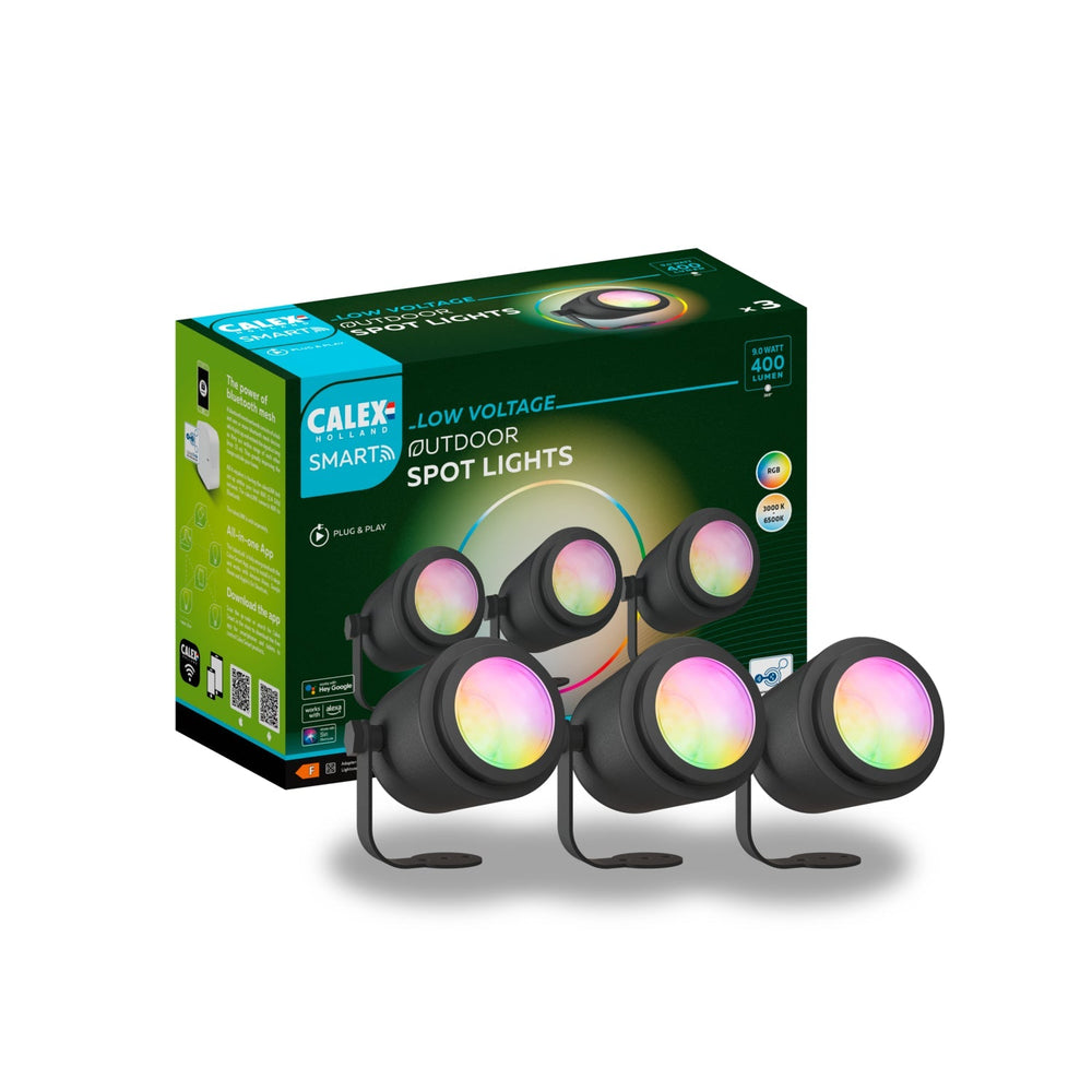 Calex Smart Ground Spots 24v - Set 3 - RGB + Warm White Light
