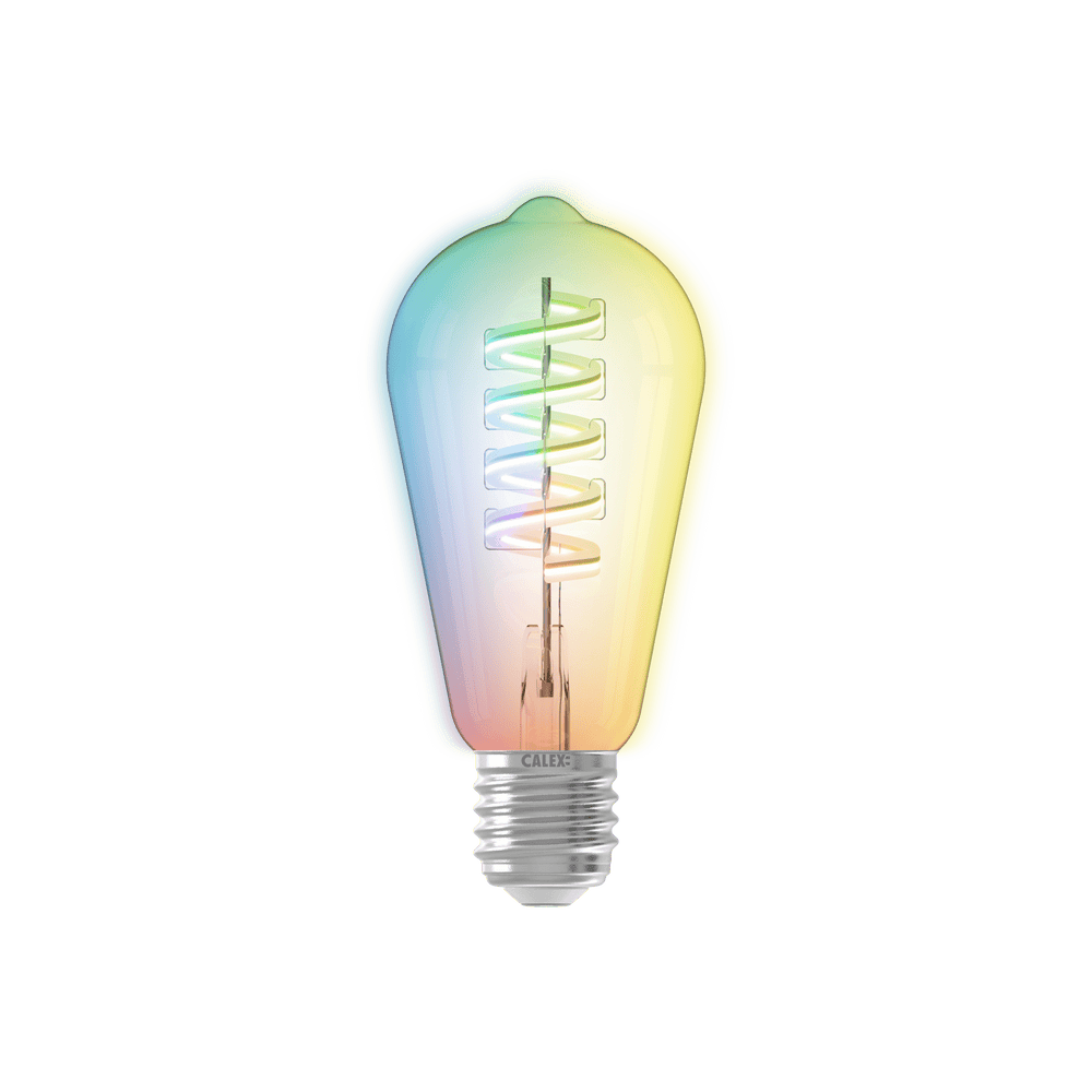 Calex Smart LED Bulb - E27 - Filament - RGB + Warm White - 4.9W