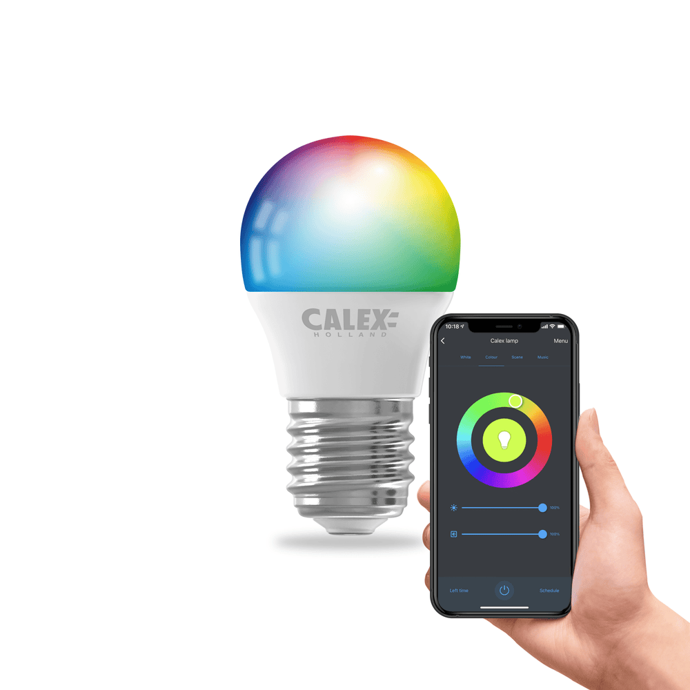 Calex Smart LED Lamp - E27- P45 - RGB + Warm White - 9.4W