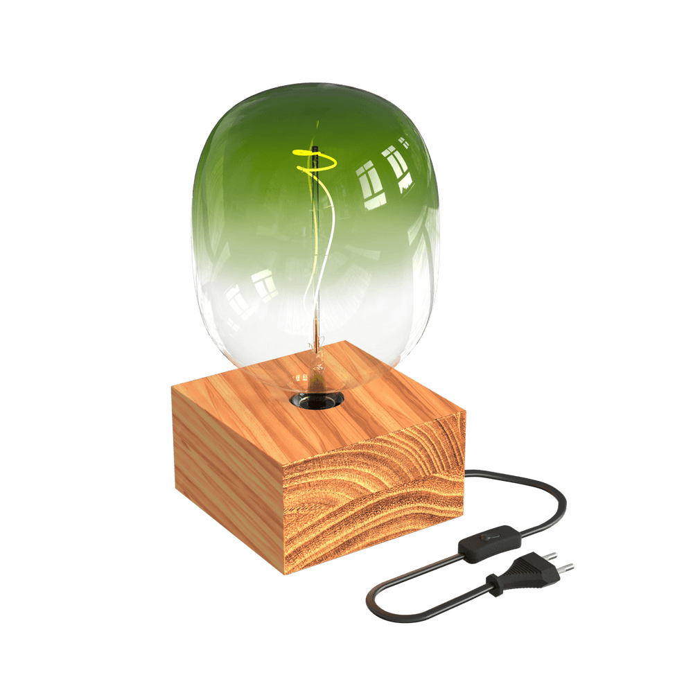 Calex TafelLamp Vierkant - E27 -  FSC Hout - Excl. lichtbron
